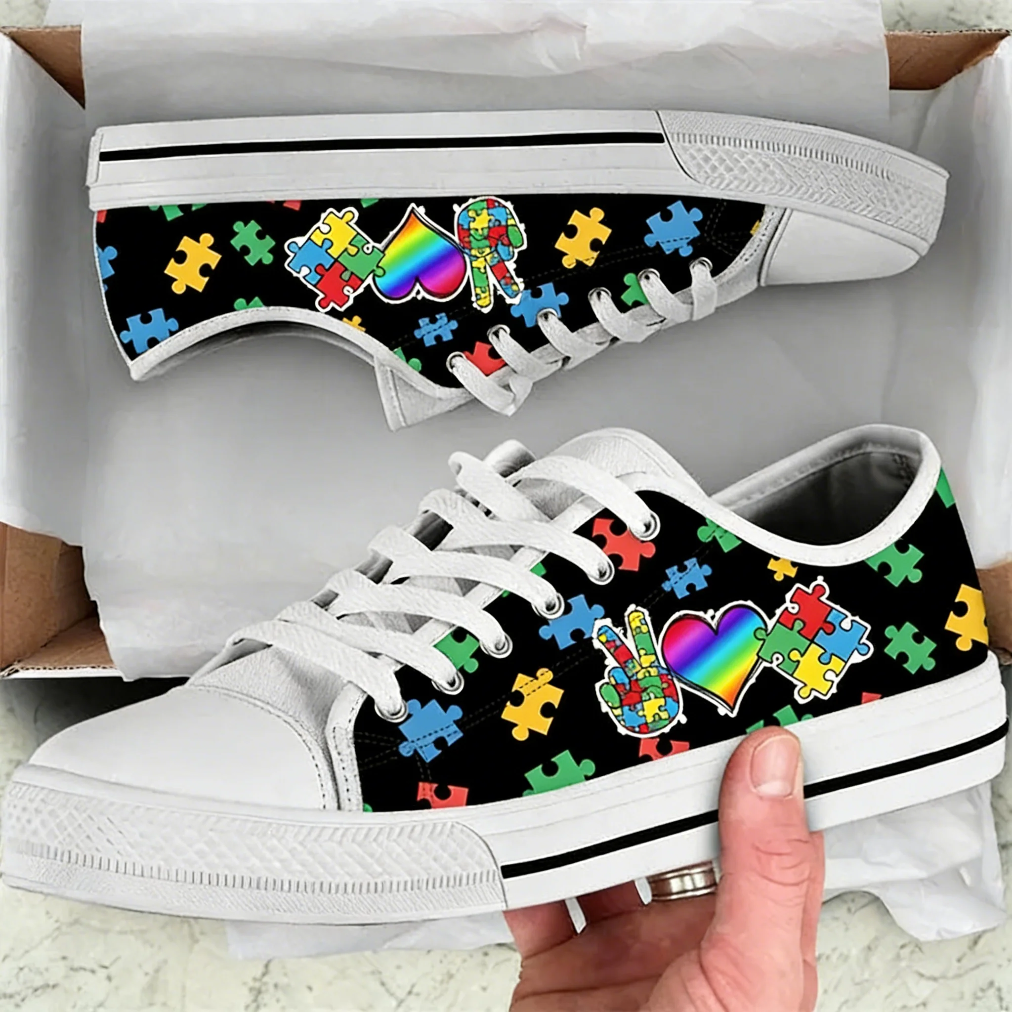 Women Shoes Tennis - Fashion Low Top Canvas Shoes for