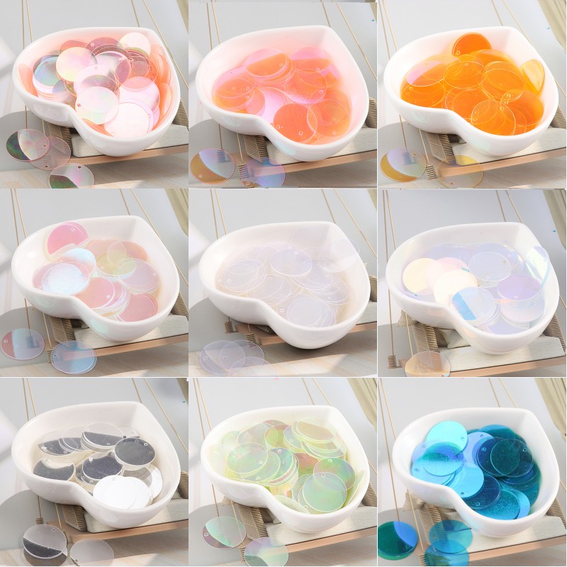 Women'S Shoes Ecco - 90Pcs/Lot Transparent Sequins 2cm Large Round