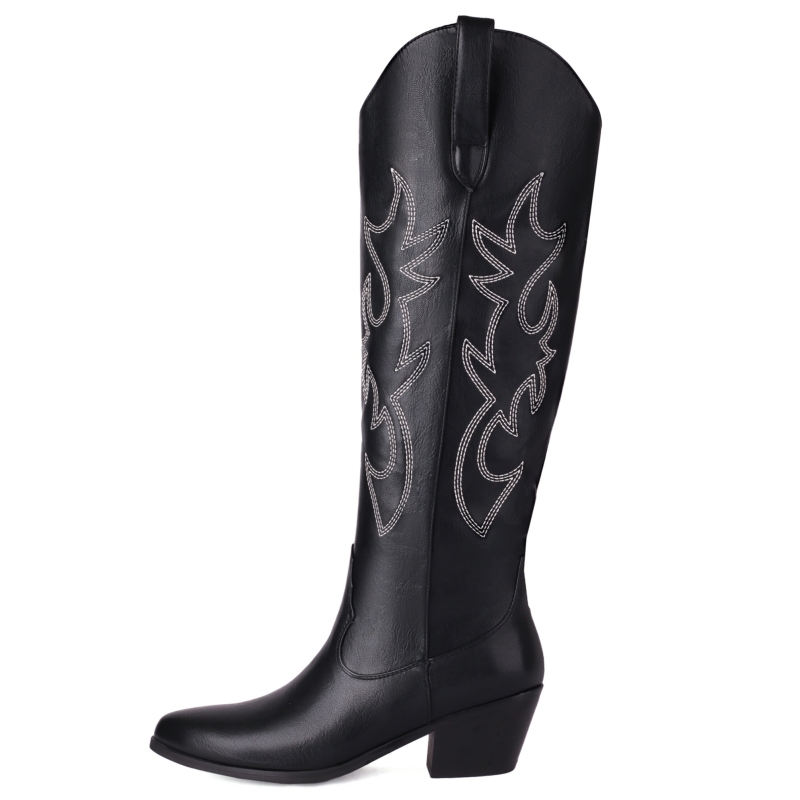 White Women's Knee High Boots  - огляд і ціна Western Cowgirl Boot
