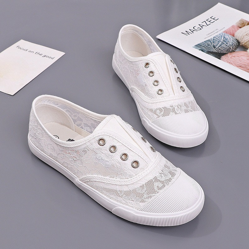Women's Lace Hollow-Out Canvas - огляд і ціна Women'S Shoes Hey Dude