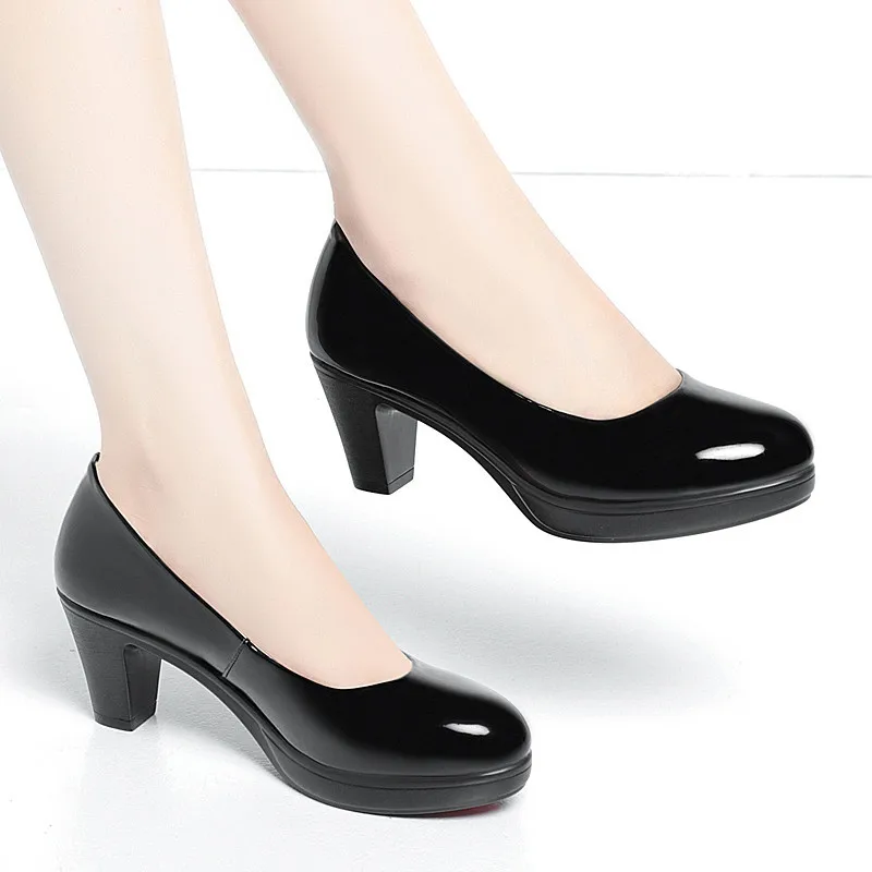6cm 8cm Plus Size 34-42 Elegan - огляд і ціна Patent Leather Pump