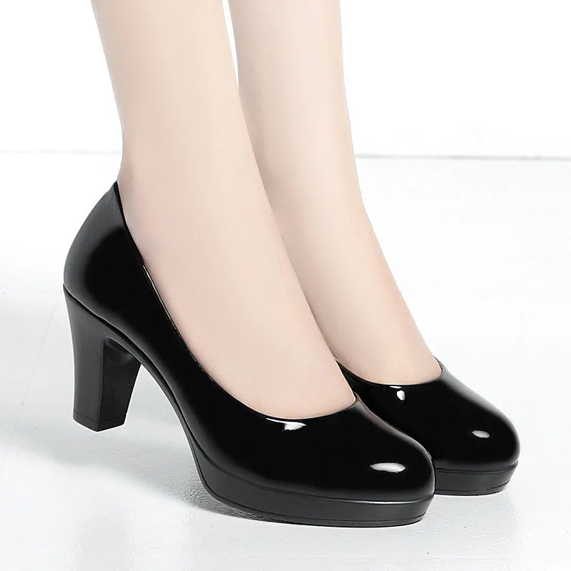 6cm 8cm Plus Size 34-42 Elegan - огляд і ціна Patent Leather Pump