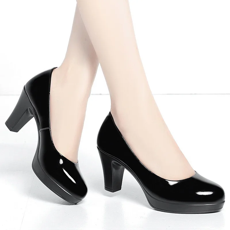 6cm 8cm Plus Size 34-42 Elegan - огляд і ціна Patent Leather Pump