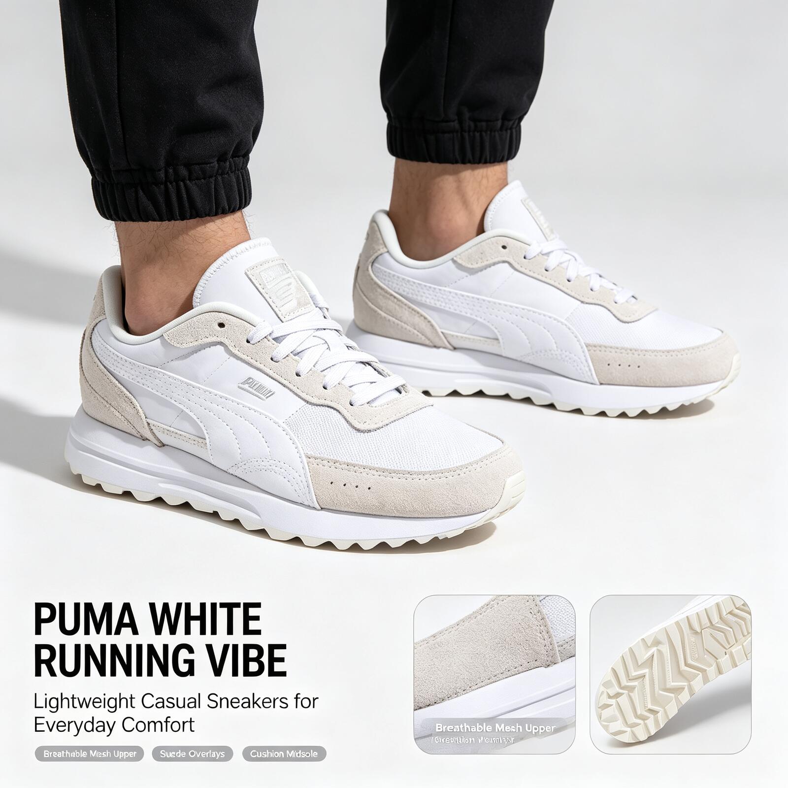 New Hot Puma White Lightweight - огляд і ціна Women Shoes Jordan