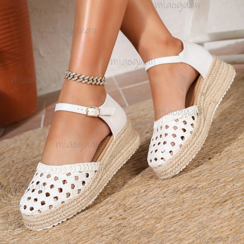 Boho Women's Hollow Out Woven  - огляд і ціна Espadrille Wedge Shoes
