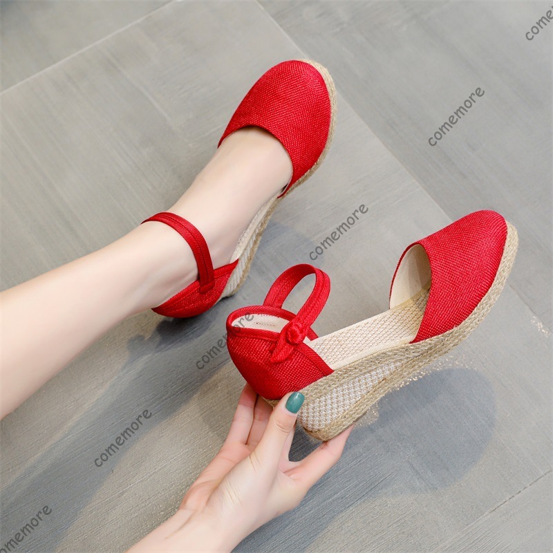 Comemore Sandals High Heel Sum - огляд і ціна Espadrille Wedge Shoes