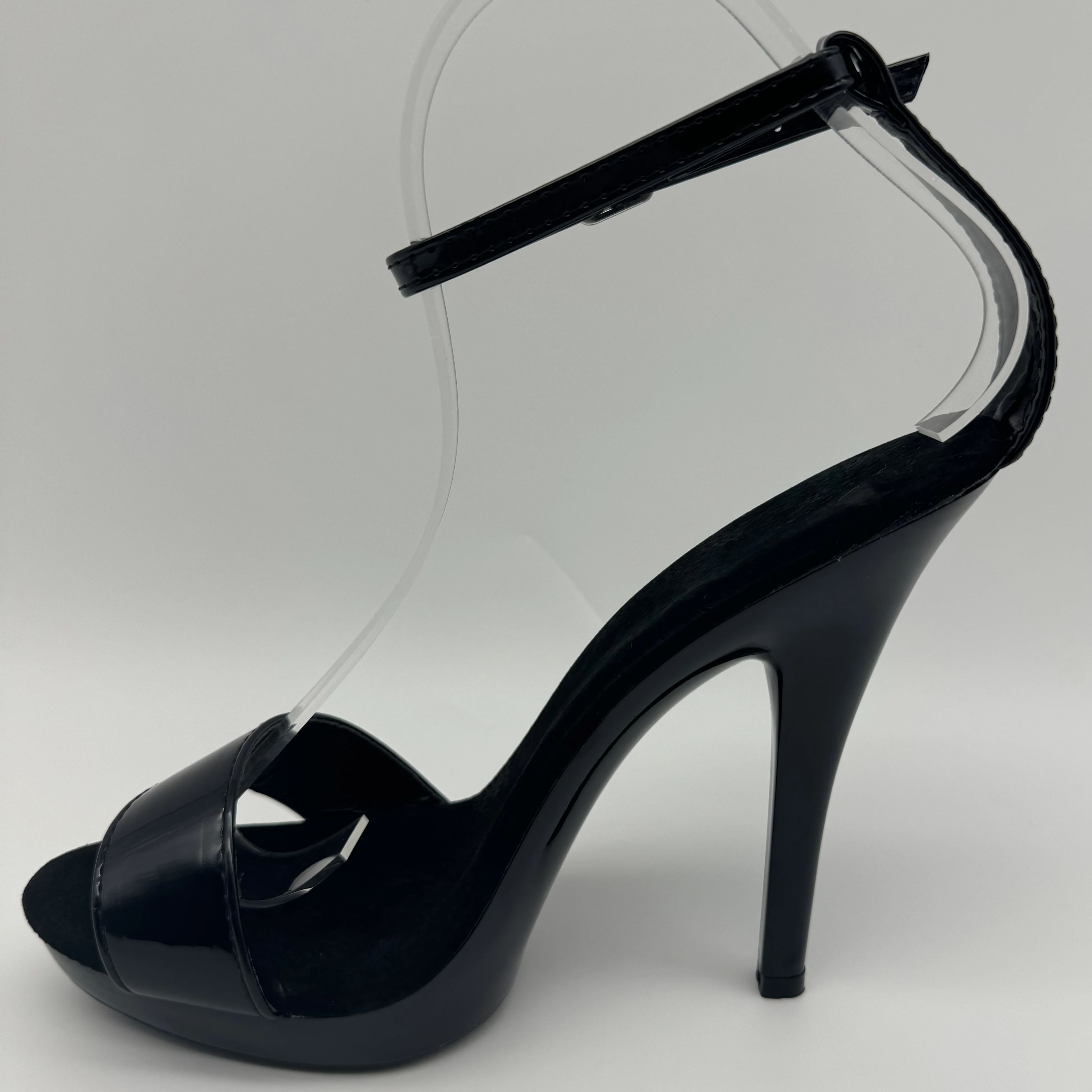 Black Patent Stilettos 13cm -  - огляд і ціна Wide Fit Heels