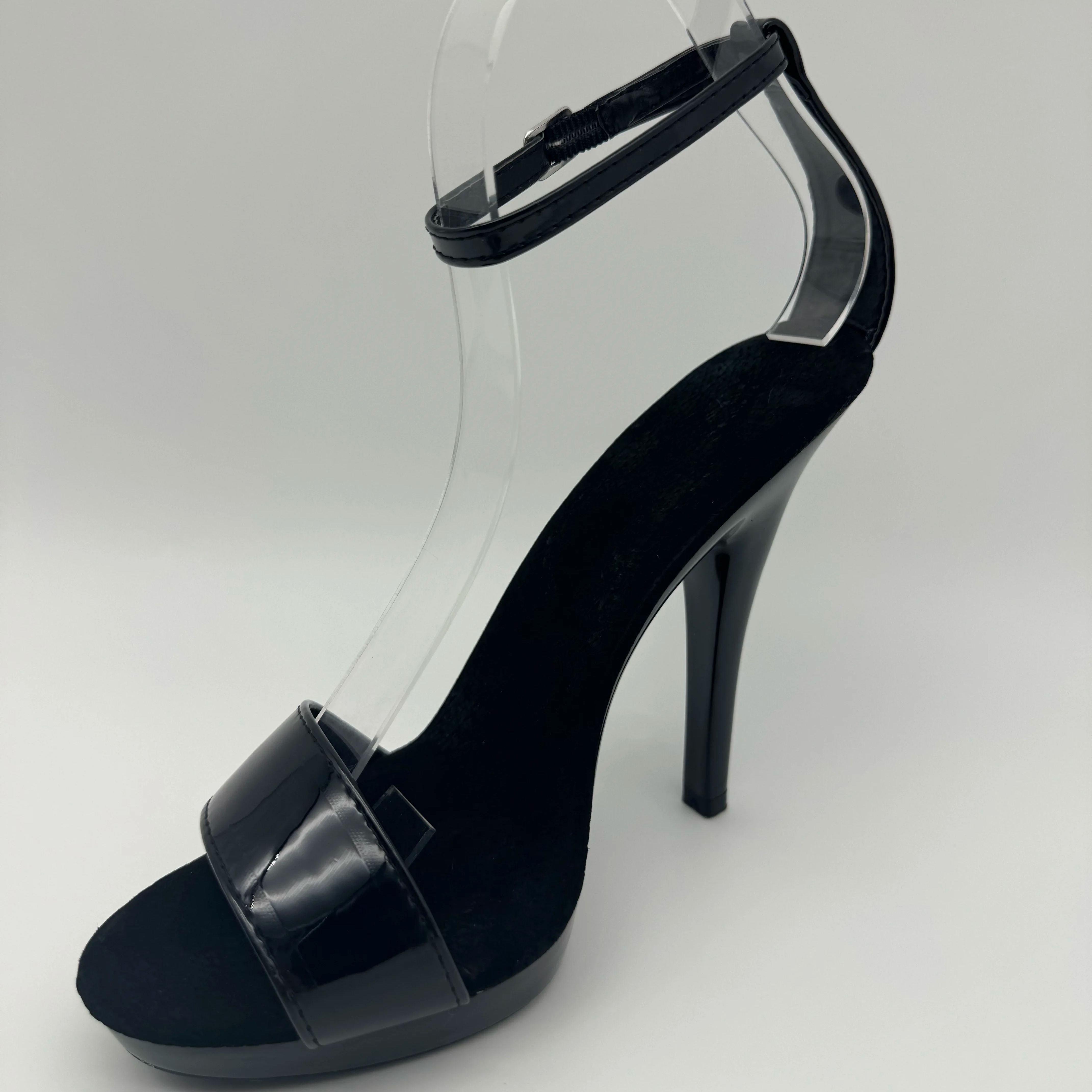 Black Patent Stilettos 13cm -  - огляд і ціна Wide Fit Heels