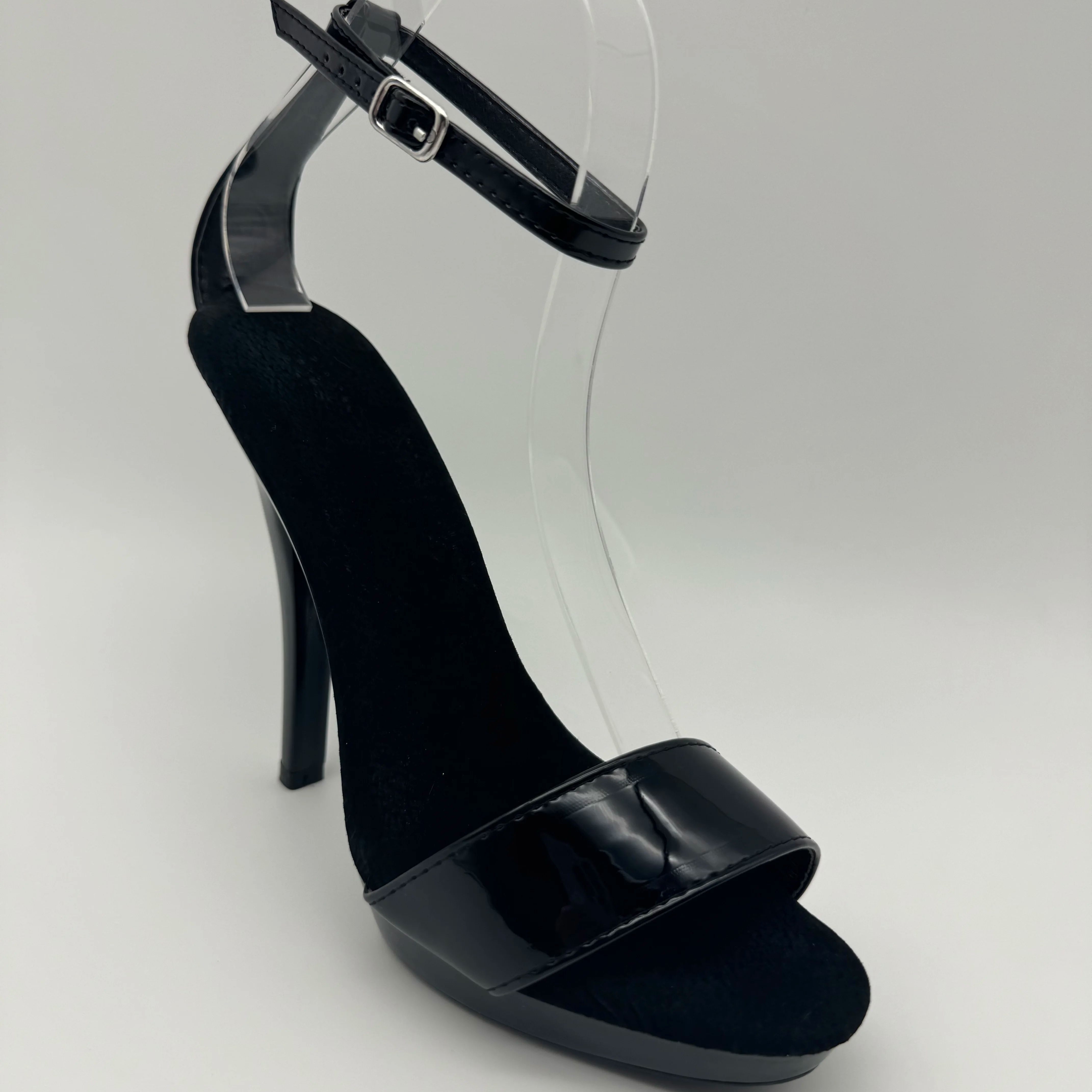 Black Patent Stilettos 13cm -  - огляд і ціна Wide Fit Heels
