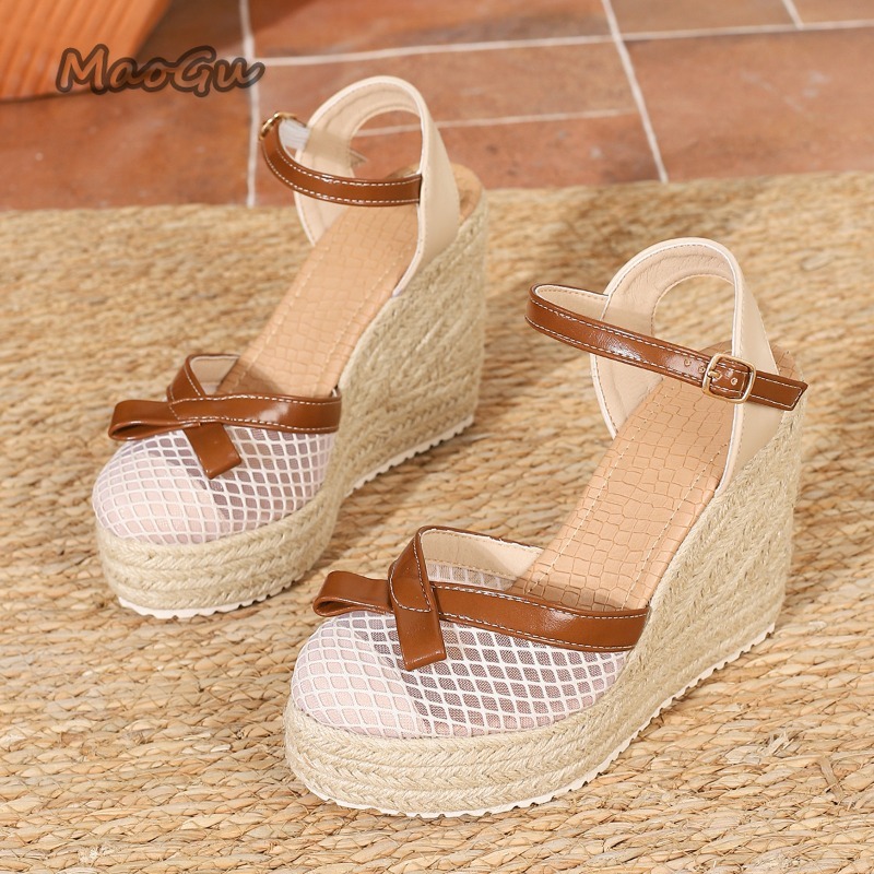 Size42 Women's Mesh Bow Espadr - огляд і ціна Espadrille Wedge Shoes