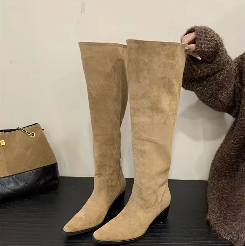 ZAROY Winter Pointed Toe Knee  - огляд і ціна Wide Fit Heels
