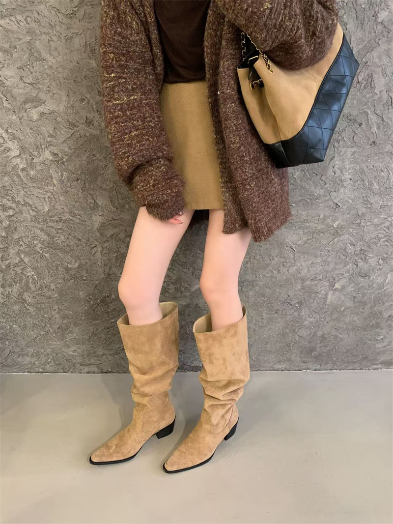 ZAROY Winter Pointed Toe Knee  - огляд і ціна Wide Fit Heels