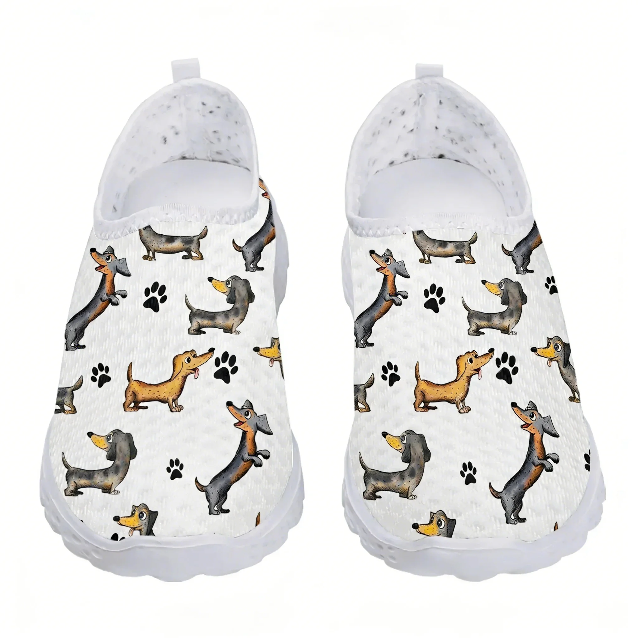 Cartoon Dachshund Dog Paw Prin - огляд і ціна Women Shoes Tennis