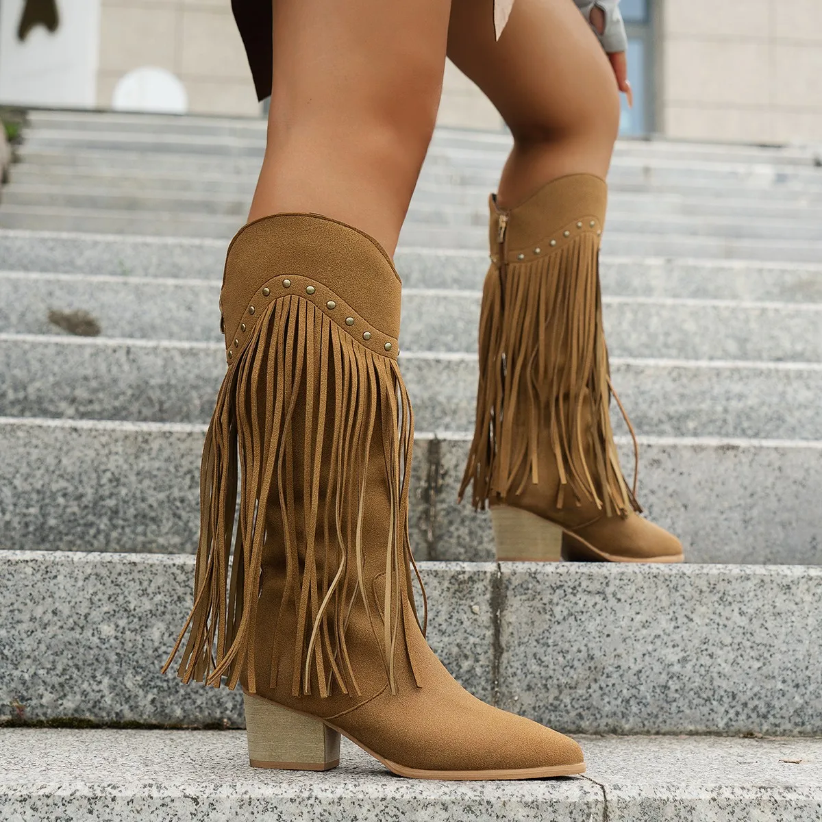 Plus Size 43 Women's Tassels W - огляд і ціна Western Cowgirl Boot