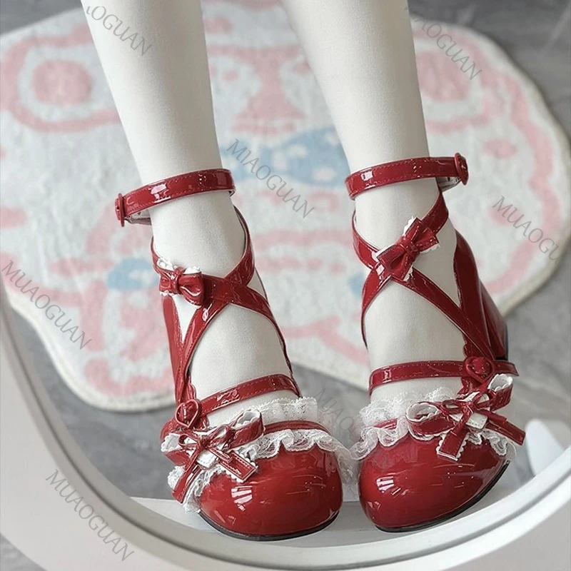 Lolita Red High Heels Cute pum - огляд і ціна Patent Leather Pump