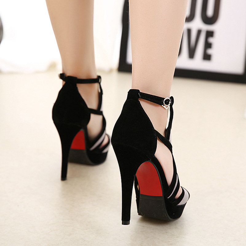 fashion European Station Sanda - огляд і ціна Wide Fit Heels