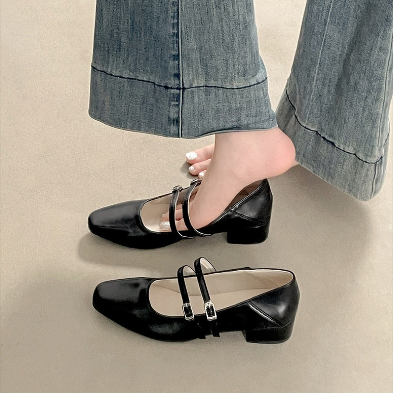 Square Toe Low Heel Women Silv - огляд і ціна Shoes Women Pumps