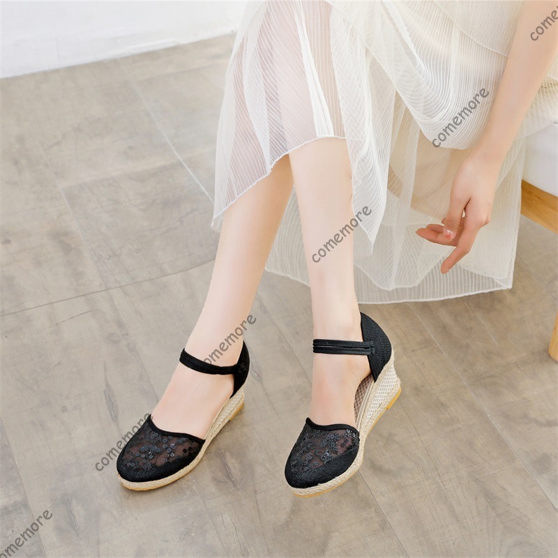 Women's Lace Mesh Espadrille W - огляд і ціна Espadrille Wedge Shoes