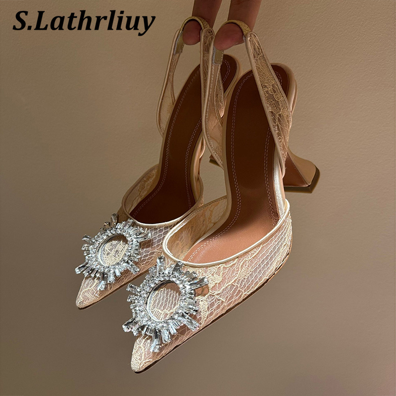 Sandals Rhinestone Flower Poin - огляд і ціна Patent Leather Pump