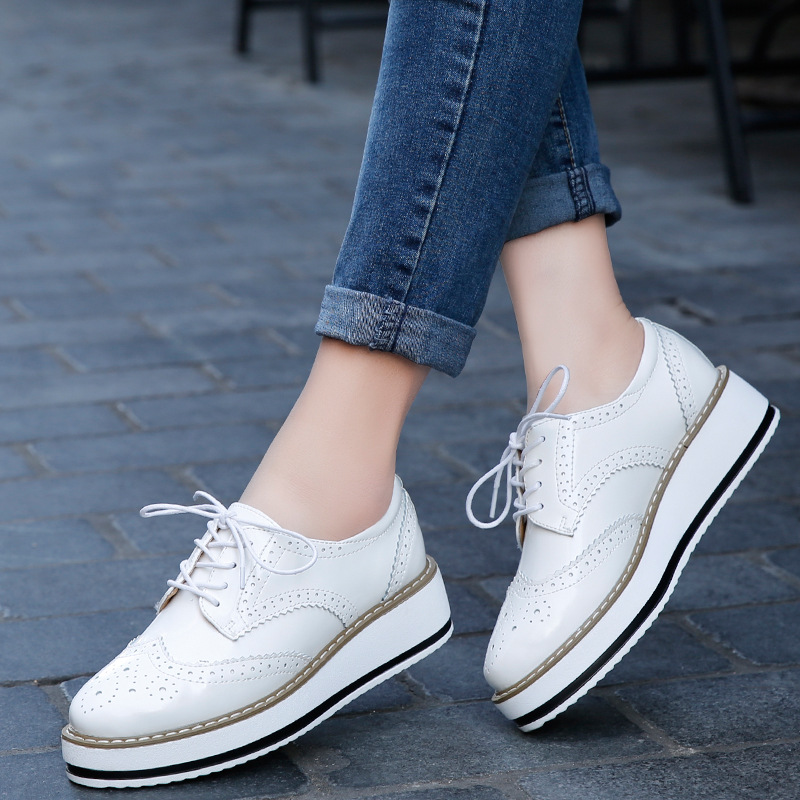 Women Loafers Shoes Leather Th - огляд і ціна Espadrille Wedge Shoes
