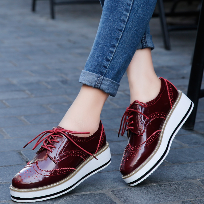 Women Loafers Shoes Leather Th - огляд і ціна Espadrille Wedge Shoes